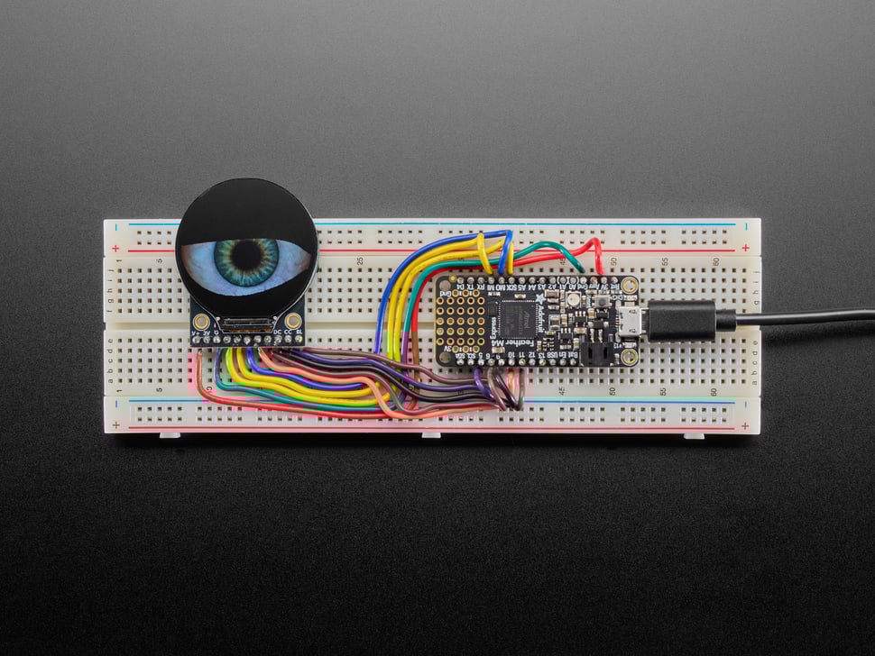 Adafruit 1.28" 240x240 Round TFT LCD Display with MicroSD