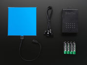 Electroluminescent (EL) Panel Starter Pack - 10cm x 10cm Blue