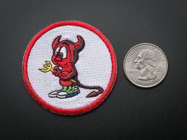 BSD Daemon - Skill badge, iron-on patch