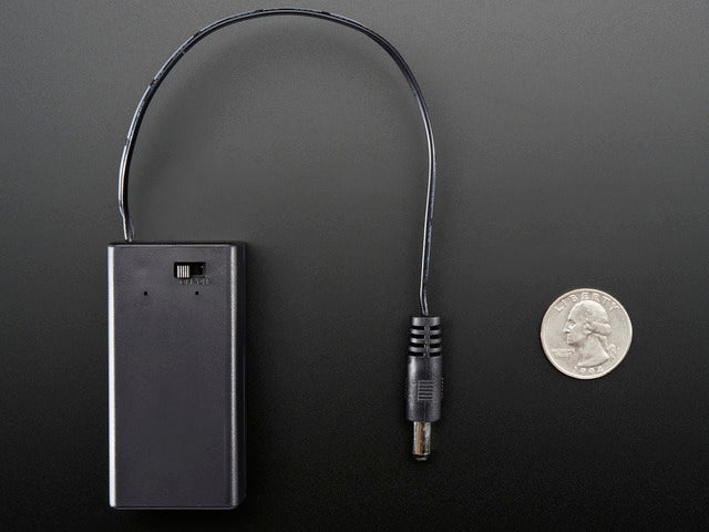 9V battery holder with switch &  5.5mm/2.1mm plug