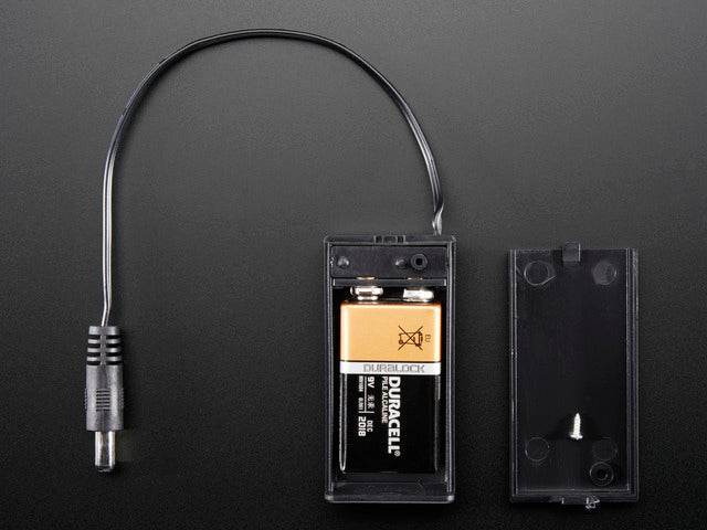 9V battery holder with switch &  5.5mm/2.1mm plug
