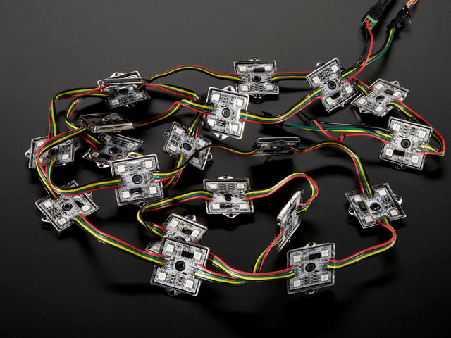 36mm  Square 12V Digital RGB LED Pixels (Strand of 20)