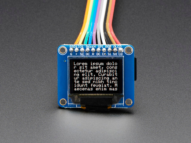 OLED Breakout Board - 16-bit Color 0.96" w/microSD holder