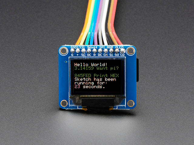 OLED Breakout Board - 16-bit Color 0.96" w/microSD holder