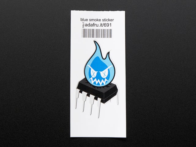 Sparky the Magic Blue Smoke Monster - Sticker!