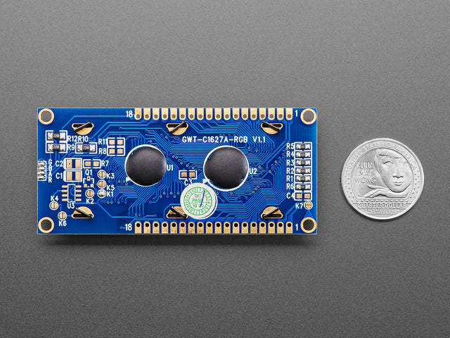 RGB LCD Shield Kit w/ 16x2 Character Display - Only 2 pins used!