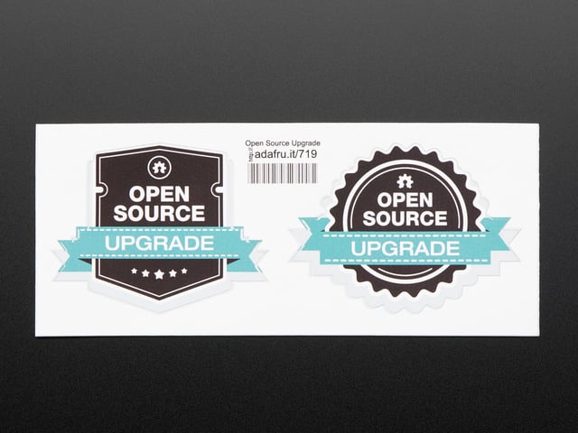 Open source "Upgrade" stickers
