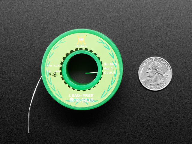 Solder Spool - 1/4 lb SAC305 RoHS lead-free /  0.031" rosin-core