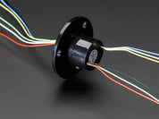 Slip Ring with Flange - 22mm diameter, 6 wires, max 240V @ 2A