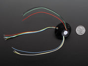 Slip Ring with Flange - 22mm diameter, 6 wires, max 240V @ 2A