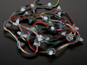 12mm  Diffused Flat Digital RGB LED Pixels (Strand of 25)