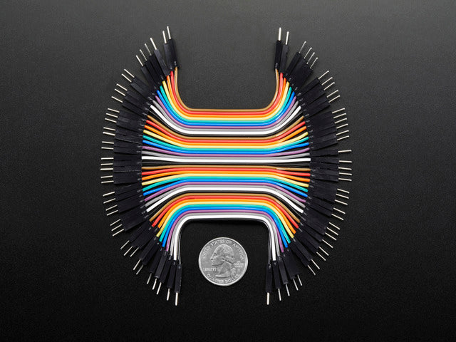 Premium Male/Male Jumper Wires - 40 x 3" (75mm)