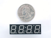 Yellow 7-segment clock display - 0.39" digit height