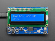 LCD Shield Kit w/ 16x2 Character Display - Only 2 pins used!