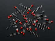 Diffused Red 3mm LED (25 pack)