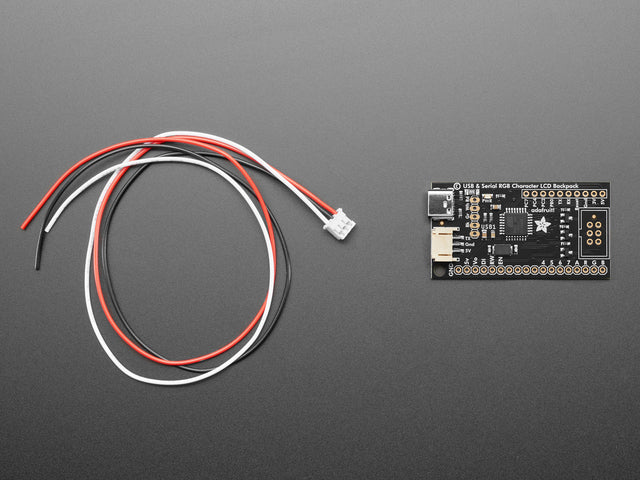 Adafruit USB + Serial LCD Backpack Add-On with Cable