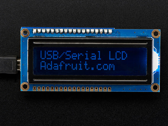 USB + Serial Backpack Kit with 16x2  RGB backlight negative LCD