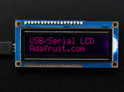 USB + Serial Backpack Kit with 16x2  RGB backlight negative LCD