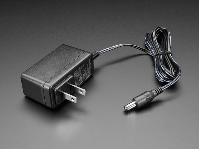 12V DC 1000mA (1A) regulated switching power adapter - UL listed