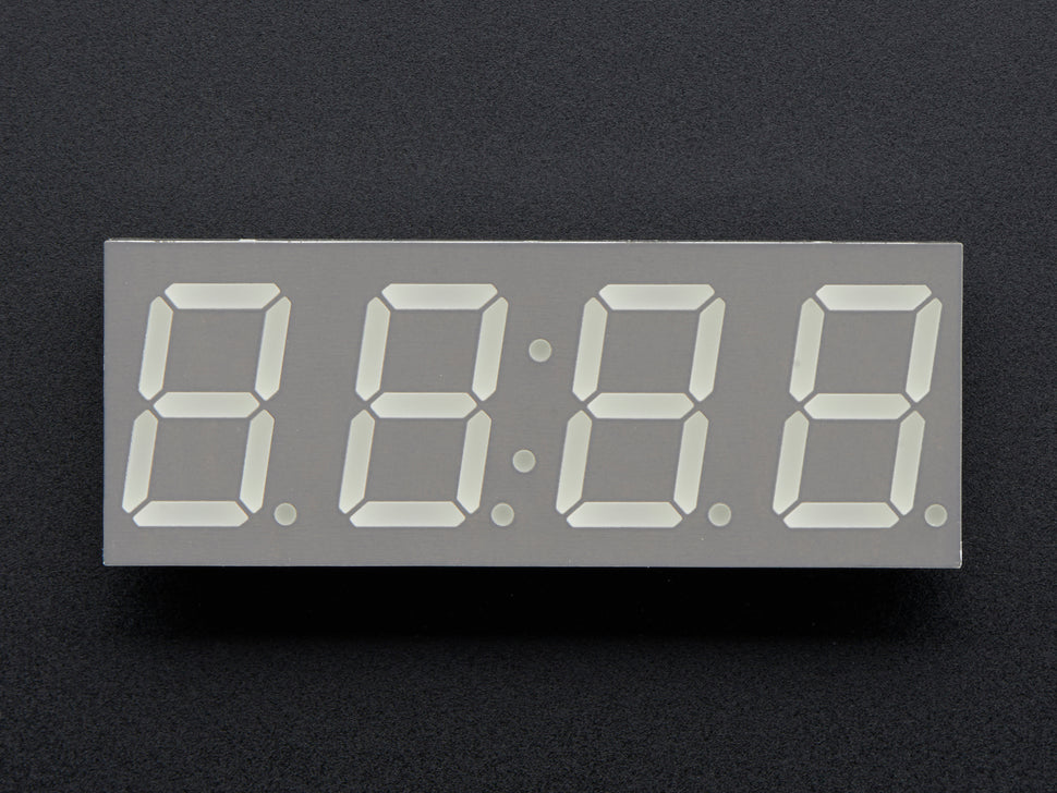 Green 7-segment clock display - 0.56" digit height