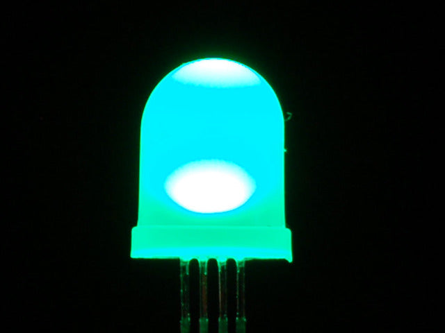 Diffused RGB (tri-color) 10mm LED (10 pack)