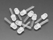 Diffused RGB (tri-color) 10mm LED (10 pack)