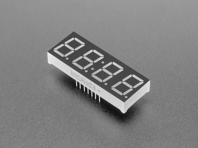 Red 7-segment clock display - 0.56" digit height