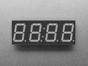 Red 7-segment clock display - 0.56" digit height
