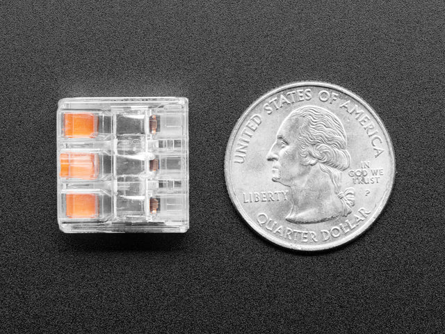 Snap-action 3-Wire Block Connector (12-24 AWG) - Pack of 3