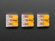 Snap-action 3-Wire Block Connector (12-24 AWG) - Pack of 3