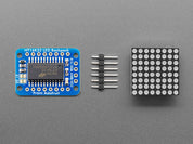 Adafruit Mini 0.8" 8x8 LED Matrix w/I2C Backpack - Yellow-Green
