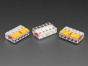 Snap-action 5-Wire Block Connector (12-24 AWG) - Pack of 3