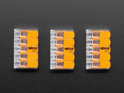 Snap-action 5-Wire Block Connector (12-24 AWG) - Pack of 3