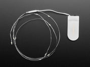 Wire Light LED Strand - 10 Cool White LEDs + Coin Cell Holder
