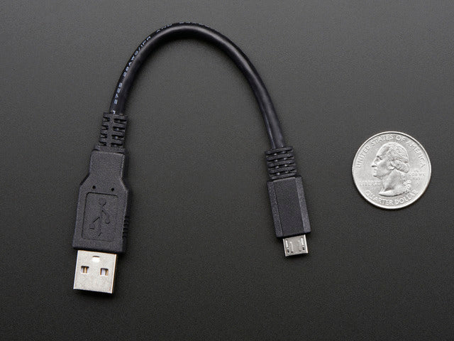 USB cable - 6" A/MicroB