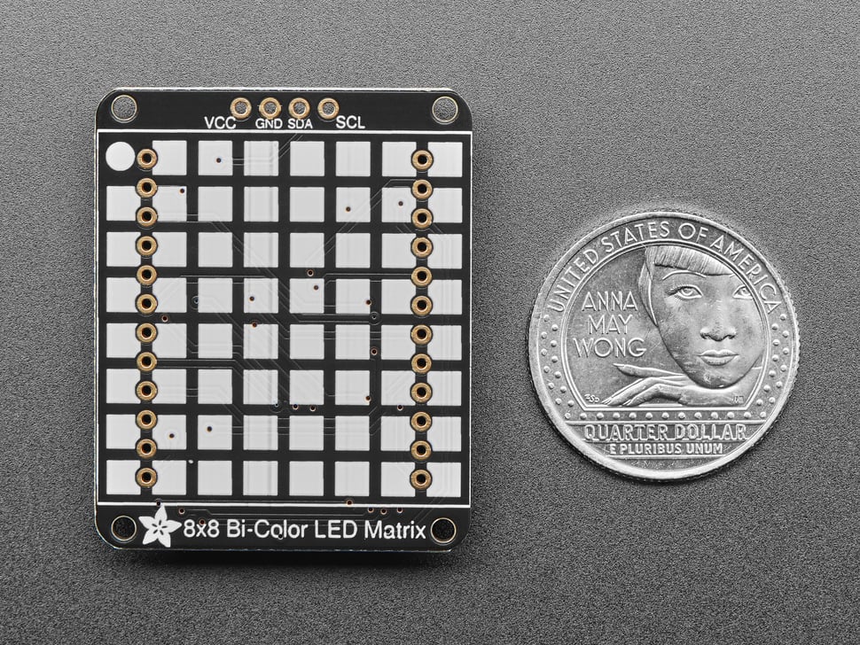 Adafruit Bicolor LED Square Pixel Matrix with I2C Backpack