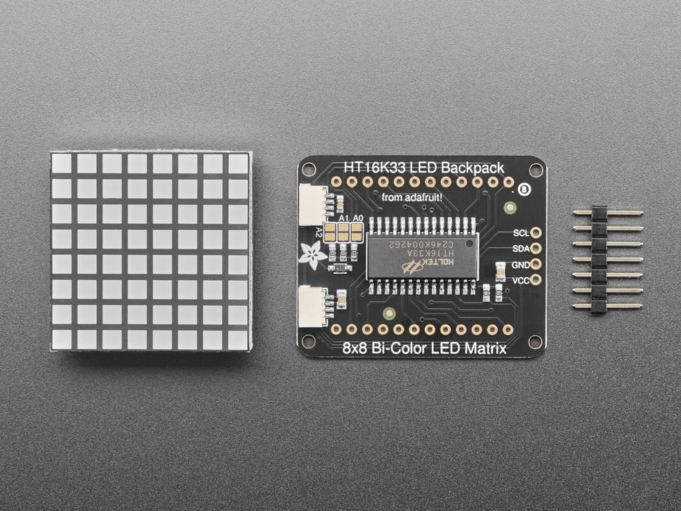 Adafruit Bicolor LED Square Pixel Matrix with I2C Backpack