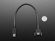 Panel Mount USB Cable - A Male to A Female