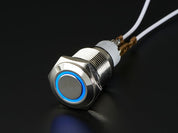 Rugged Metal On/Off Switch with Blue LED Ring