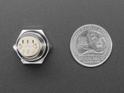 Rugged Metal On/Off Switch with Blue LED Ring