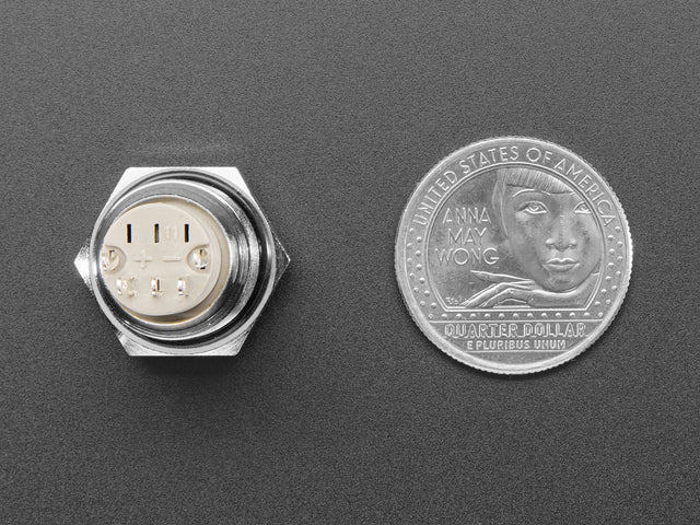 Rugged Metal On/Off Switch with Blue LED Ring