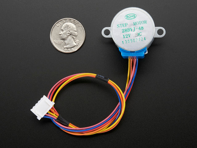 Small Reduction Stepper Motor - 12VDC 32-Step 1/16 Gearing