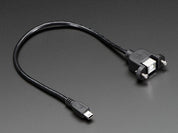 Panel Mount USB Cable - B Female to Mini-B Male