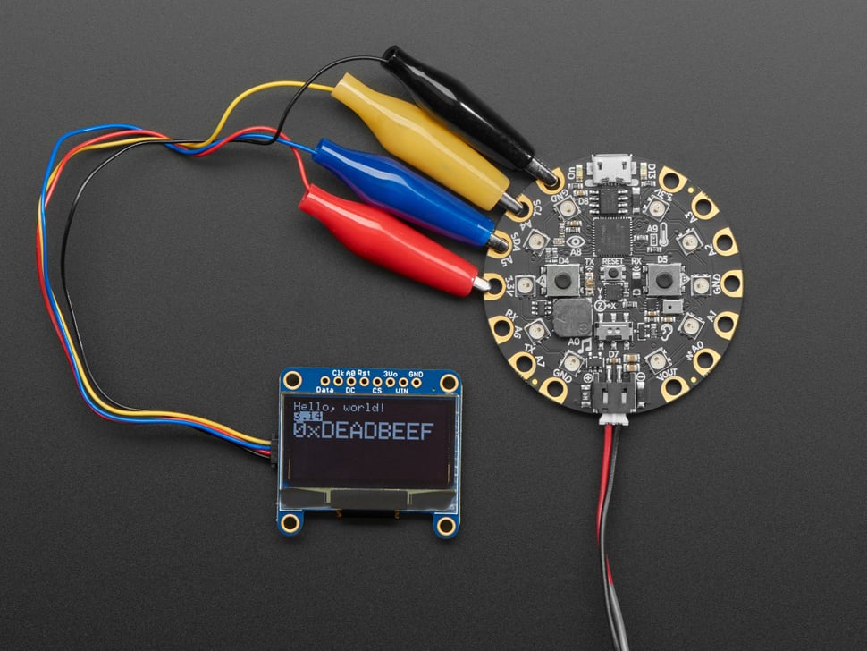 Monochrome 1.3" 128x64 OLED graphic display - STEMMA QT / Qwiic