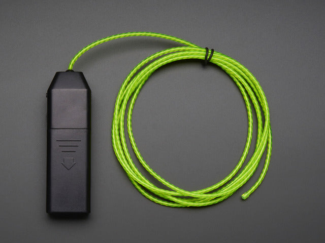 EL Flowing Effect Wire with Inverter - Green 2.0 meter (6.5 ft)