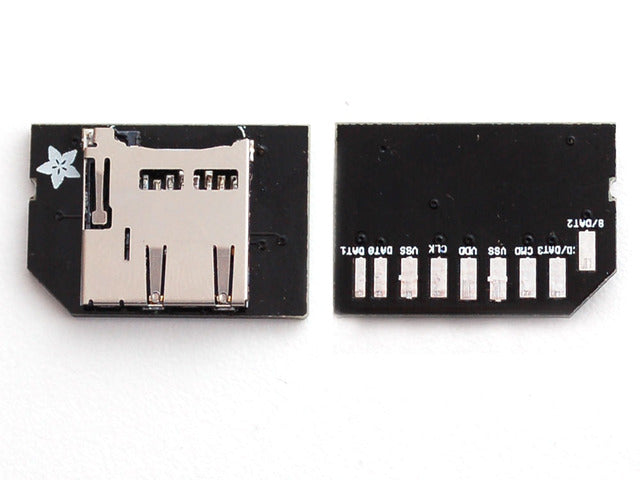 Low-profile microSD card adapter for Raspberry Pi