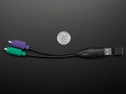 PS/2 Keyboard+Mouse to USB adapter