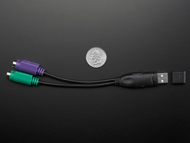 PS/2 Keyboard+Mouse to USB adapter