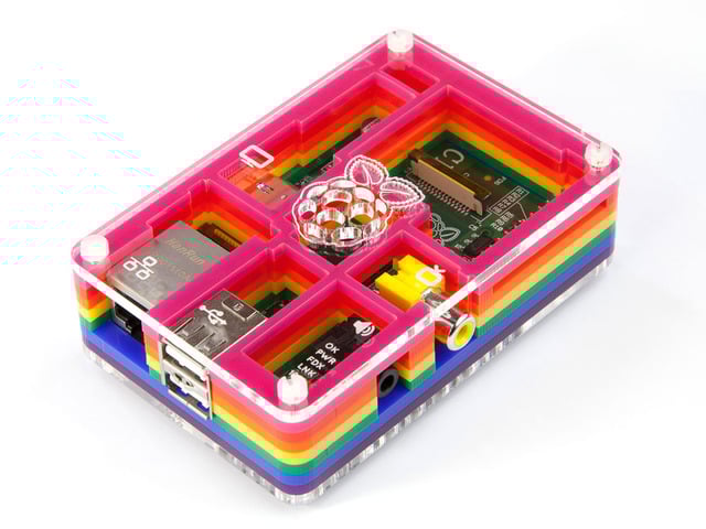 Rainbow Pibow - Enclosure for Raspberry Pi Model B