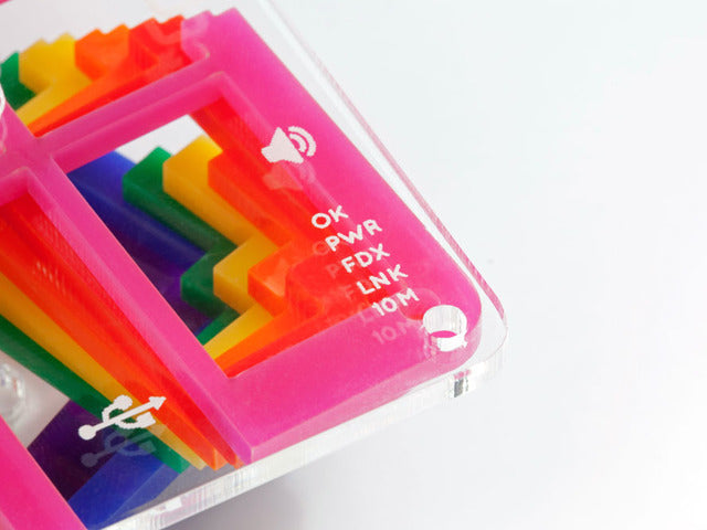 Rainbow Pibow - Enclosure for Raspberry Pi Model B